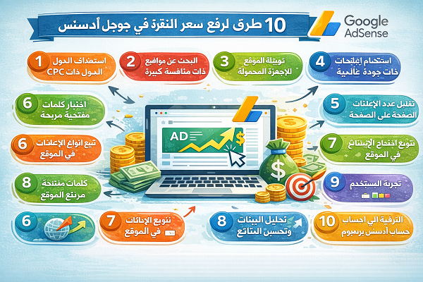 10 طرق لرفع سعر النقرة فى جوجل ادسنس